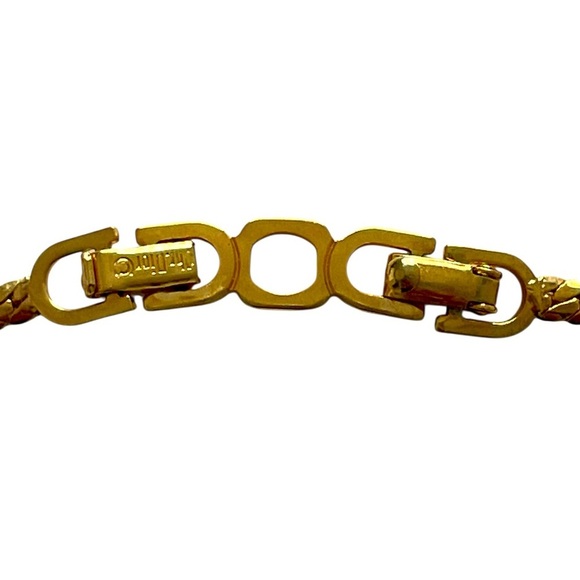 Christian Dior Vintage Unique Gold Necklace with Crystal Accents - Picture 6 of 9